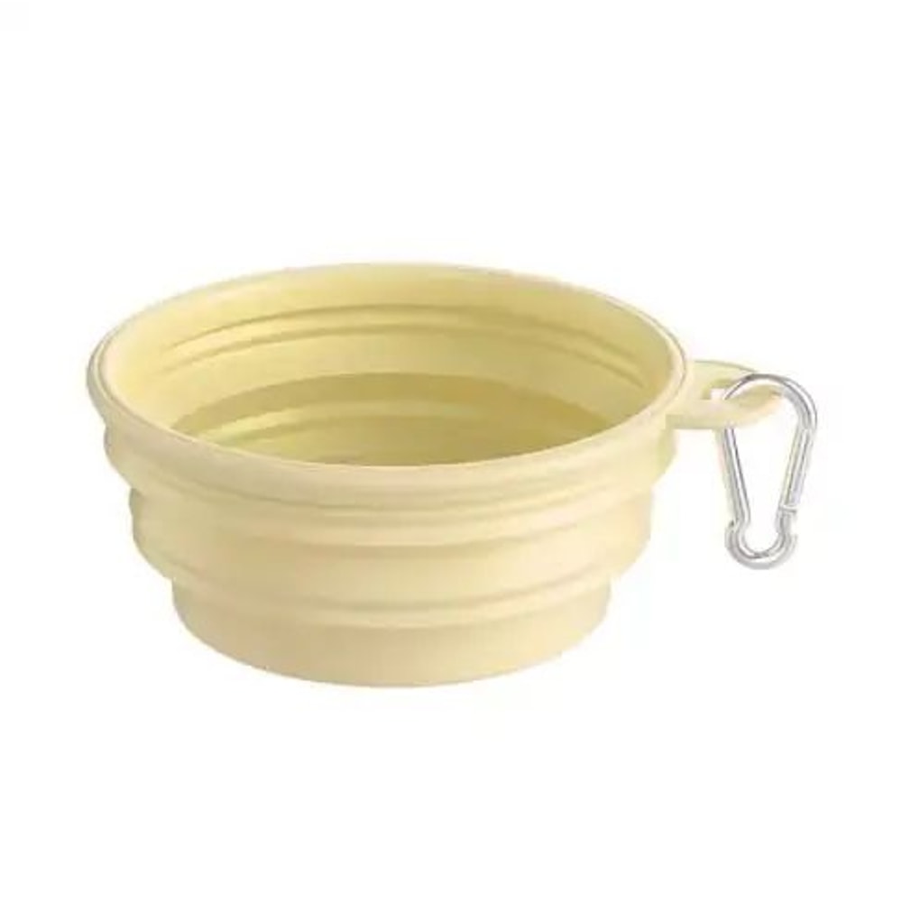 Collapsible Silicone Dog Bowl Folding Travel Pet Food Water Dish For Dogs Cats Puppies Portable 10