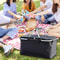 Foldable Insulated Picnic Basket Large Capacity Aluminum Foil Thermal Cooler Tote With Sturdy Fram 0