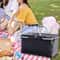 Foldable Insulated Picnic Basket Large Capacity Aluminum Foil Thermal Cooler Tote With Sturdy Fram 3