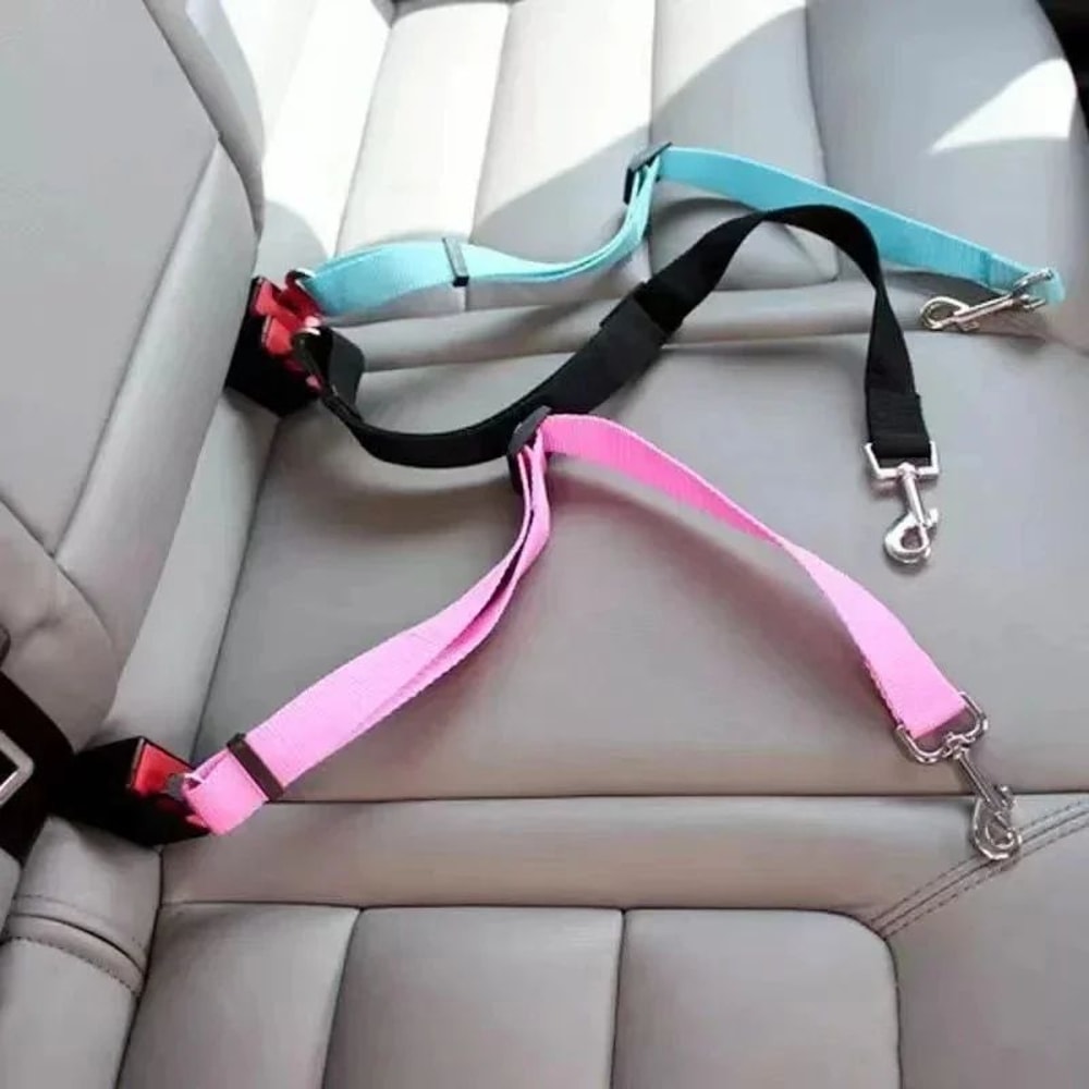 Retractable Dog Car Seat Belt Leash Adjustable Safety Tether Harness Connector For Secure Pet Trav 0