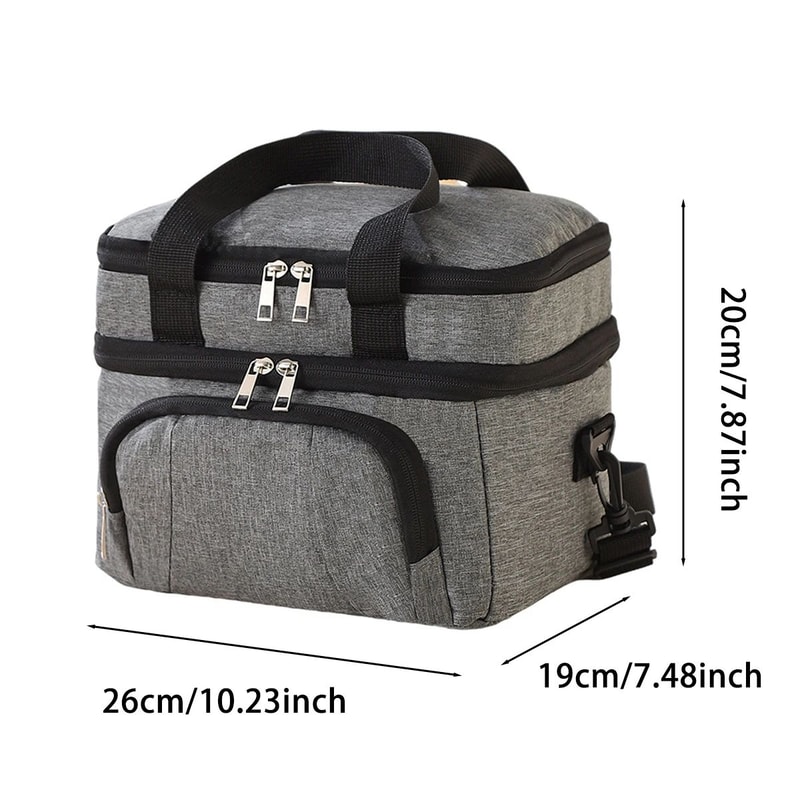 Portable Insulated Lunch Bag Thermal Picnic Camping Food Carrier With Freshness Preservation Hand 5