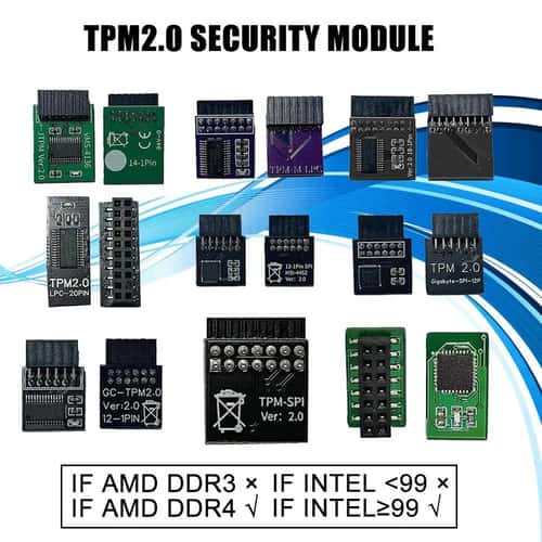 TPM 2.0 Encryption Security Module – 12/14/18/20-1 Pin Trusted Platform Module for Multi-Brand Motherboard