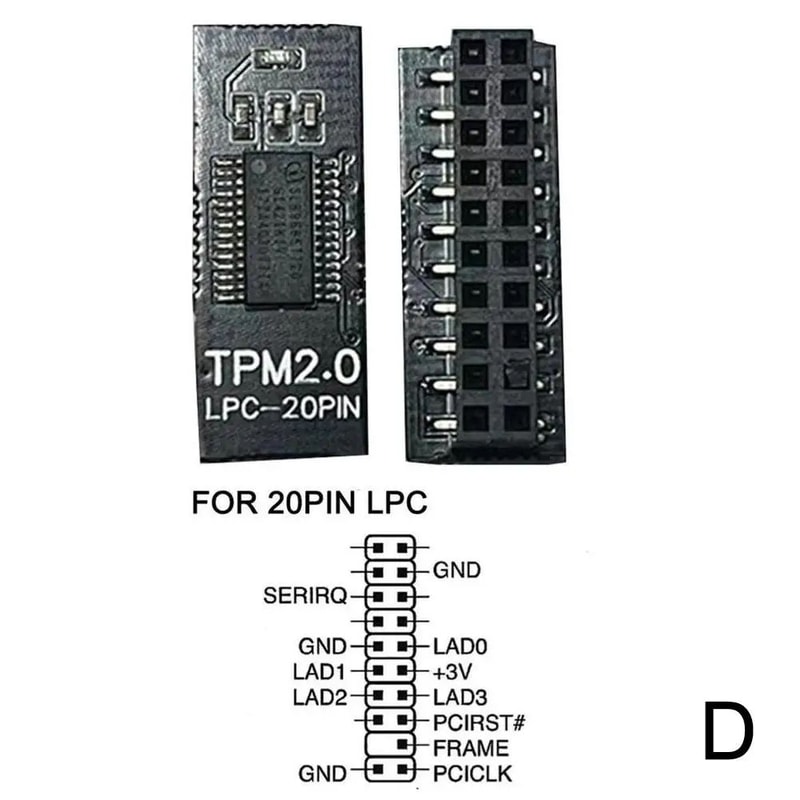 TPM 20 Encryption Security Module 121418201 Pin Trusted Platform Module For MultiBrand Motherboard 9