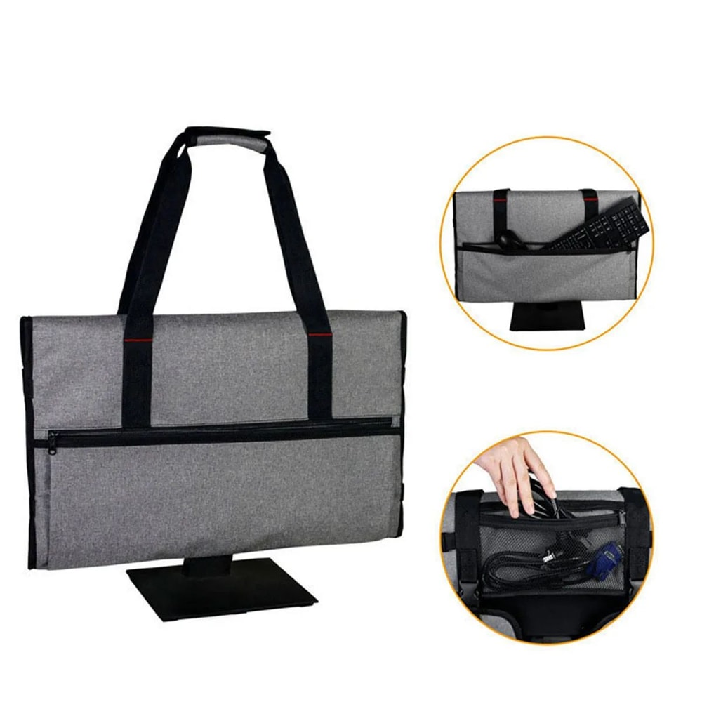 Monitor Moving Storage Bag Protective Computer Display Screen Carry Tote With Handle For Household 5