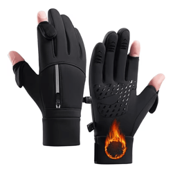 flip open winter gloves for cold weather dexterity, driving, and phone use