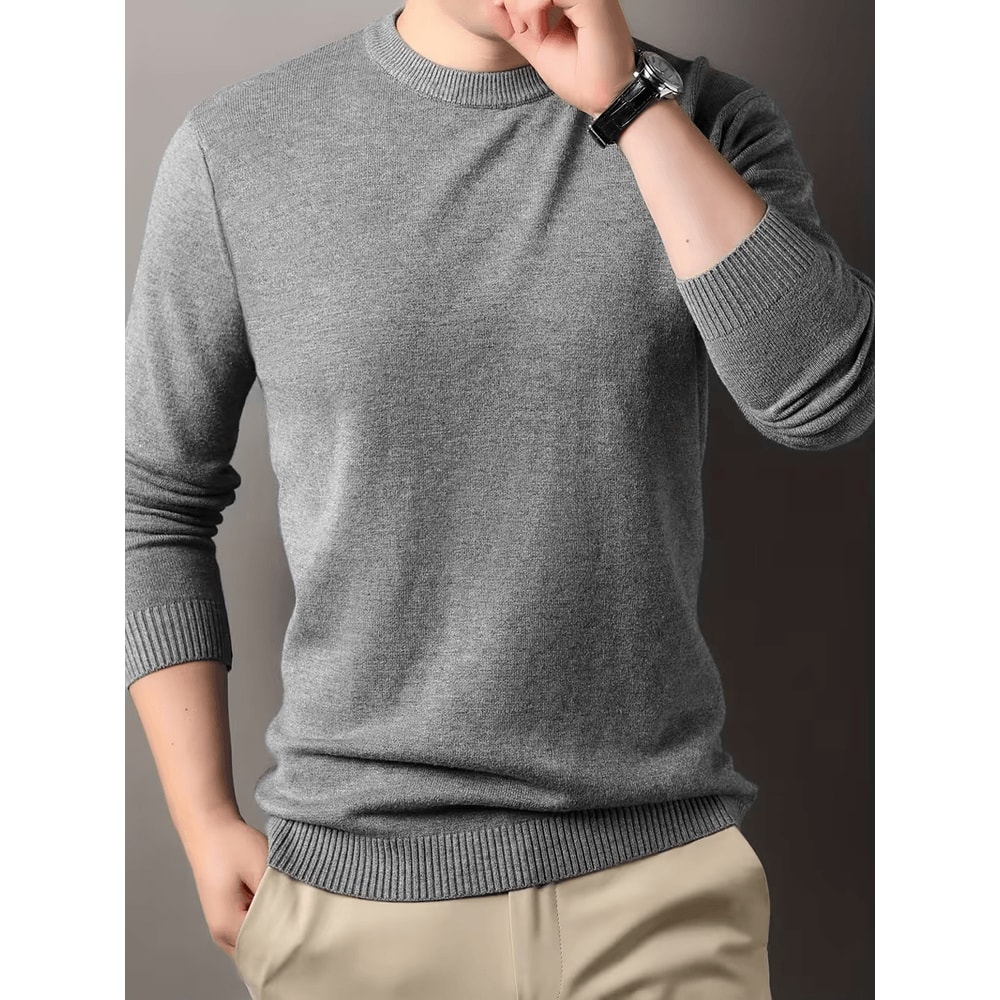 Soft knit cashmere sweater for men