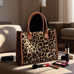 yellow leopard print plush tote bag for women – autumn winter fashion shoulder handbag, soft faux fur exquisite everyday