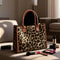 Yellow Leopard Print Plush Tote Bag For Women Autumn Winter Fashion Shoulder Handbag Soft Faux Fur 0