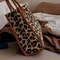 Yellow Leopard Print Plush Tote Bag For Women Autumn Winter Fashion Shoulder Handbag Soft Faux Fur 4