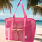 Large Mesh Beach Tote Bag With Liner Foldable Travel Zipper Shopping Bag Lightweight Luggage Carry 3