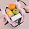 Pink DoubleLayer Insulated Lunch Bag Large Capacity Aluminum Foil Thermal Cooler Tote Portable Ice 2