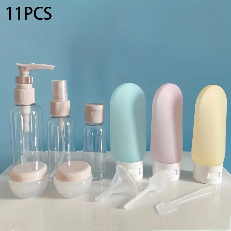 11 Pcs LeakProof Travel Bottles TSA Approved Refillable Toiletry Containers For Lotion Spray Crea 0