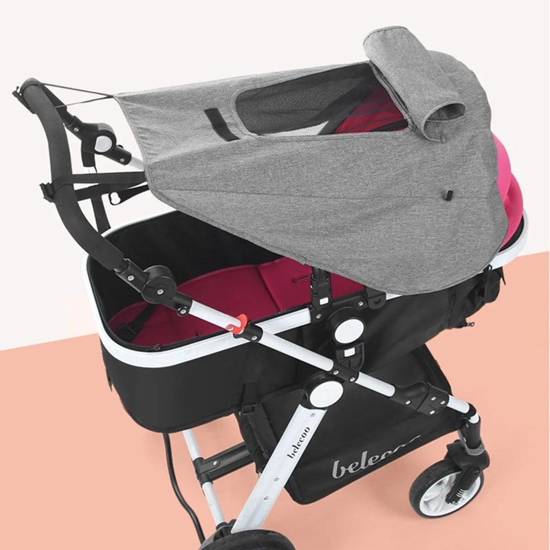 UVResistant Stroller Sunshade Cover HighView Bidirectional Canopy EasyInstall Baby Sun Protection 0
