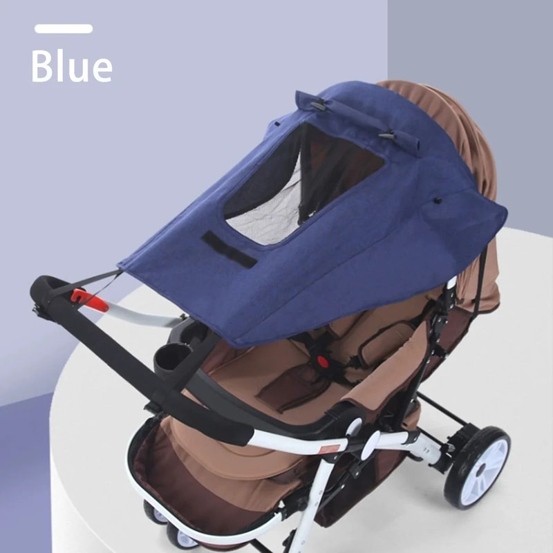 UVResistant Stroller Sunshade Cover HighView Bidirectional Canopy EasyInstall Baby Sun Protection 7
