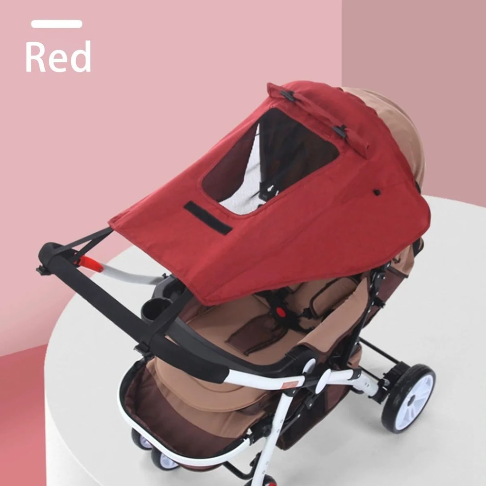 UVResistant Stroller Sunshade Cover HighView Bidirectional Canopy EasyInstall Baby Sun Protection 9