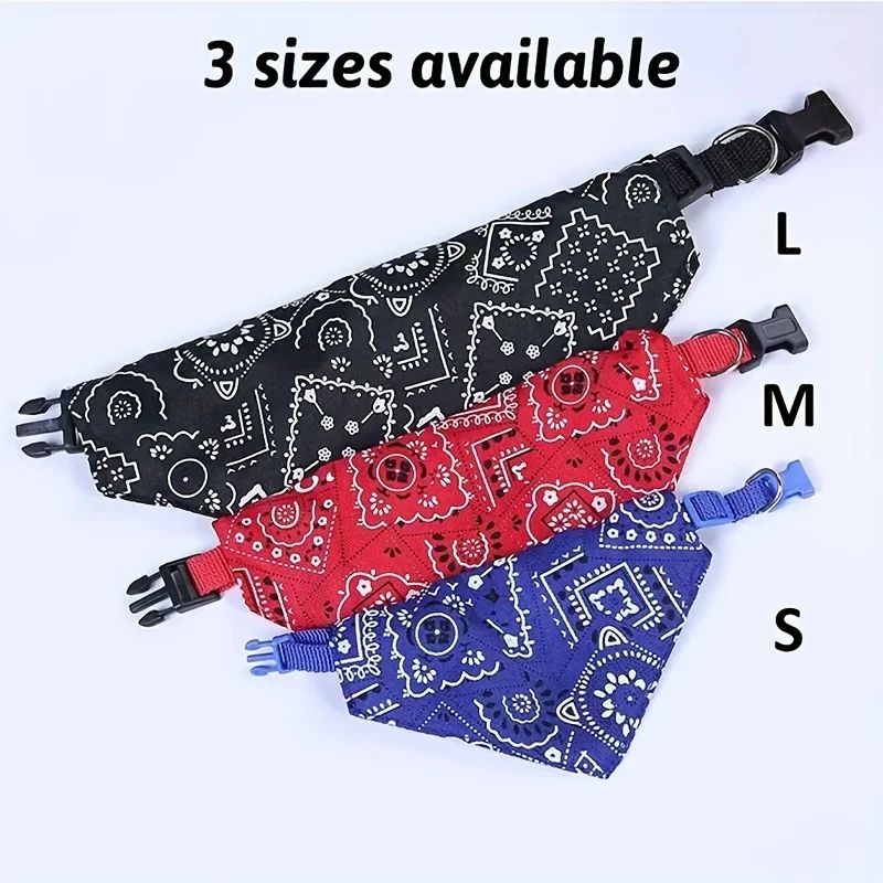 Adjustable Pet Bandana Scarf Collar For Puppy Cat Triangular Drool Bib Saliva Towel For Small Dog 1