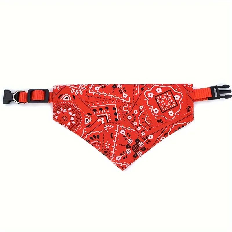 Adjustable Pet Bandana Scarf Collar For Puppy Cat Triangular Drool Bib Saliva Towel For Small Dog 8