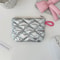 Silver Bow Canvas Coin Purse Small Zipper Coin Wallet Pouch For Women Girls Earphone Key Money St 7