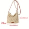 Handwoven Straw Crossbody Beach Bag HollowOut Summer Woven Shoulder Purse Lightweight Vacation Tot 2