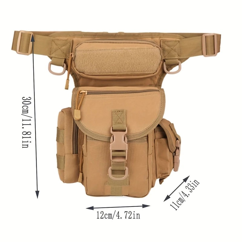 Camouflage Tactical Drop Leg Bag Outdoor Hiking Waist Thigh Pouch For Fishing Cycling Camping Han 4