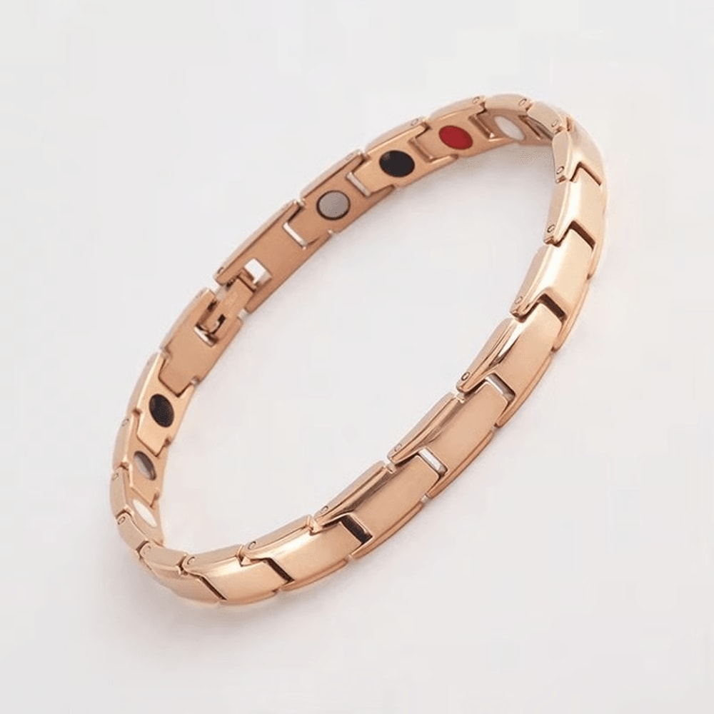 Adjustable magnetic copper bracelet
