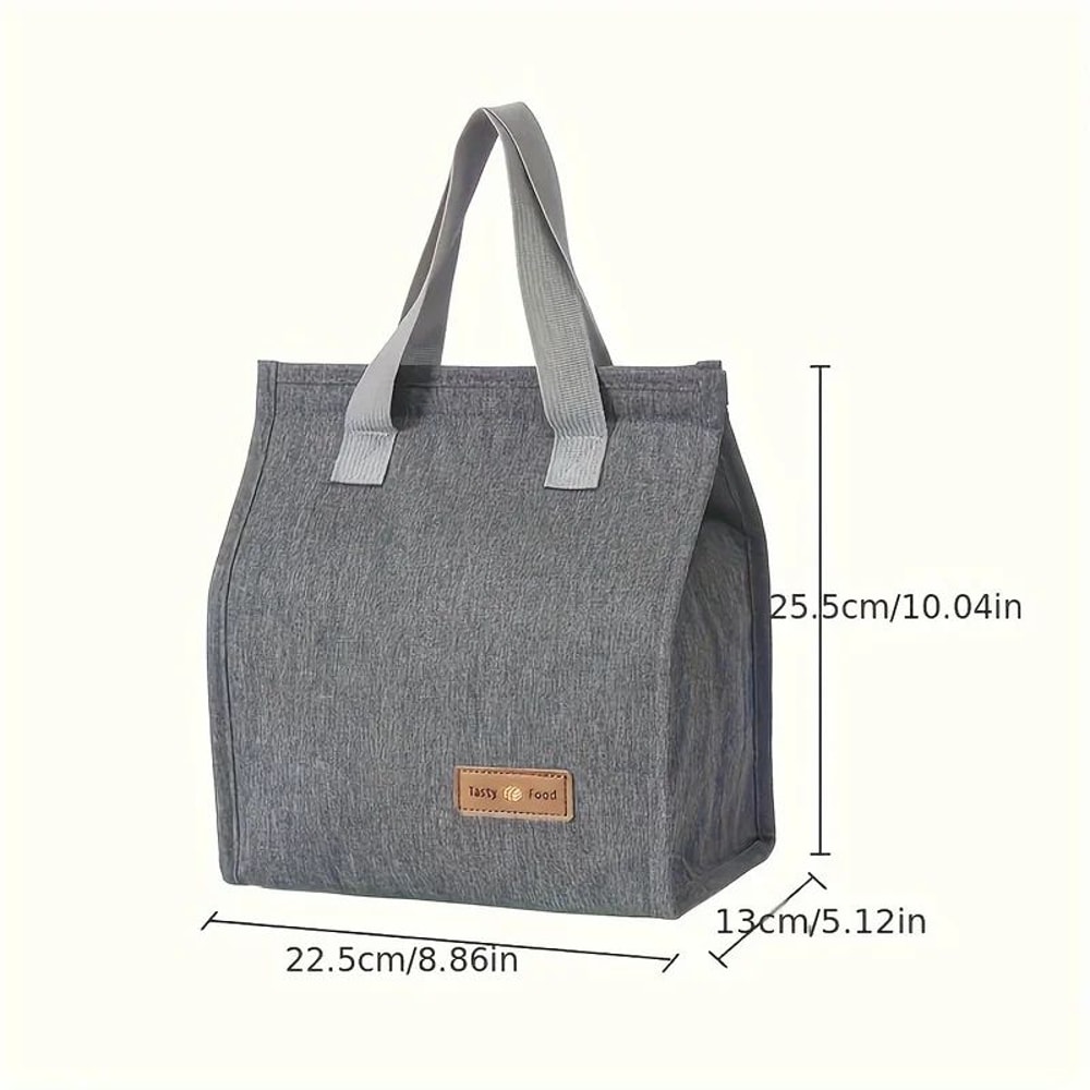 Large Capacity Insulated Lunch Bag Vertical Cationic Thermal Food Tote With Handles LeakResistant 1