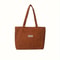 Large Corduroy Shoulder Bag For Women Mori Style Underarm Tote Purse Soft Casual Handbag For Work 2