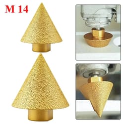 m14 diamond chamfer bit – 1.5/2 inches tile beveling cone grinding drill attachment, ceramic stone edge chamfering tool