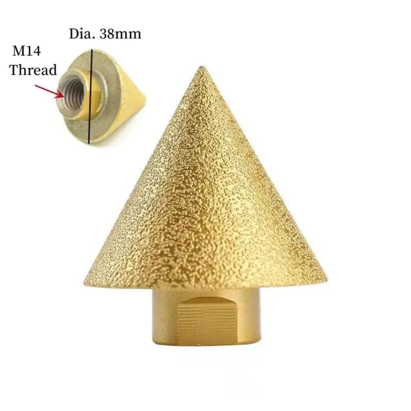 M14 Diamond Chamfer Bit 152 Inches Tile Beveling Cone Grinding Drill Attachment Ceramic Stone Edge 6