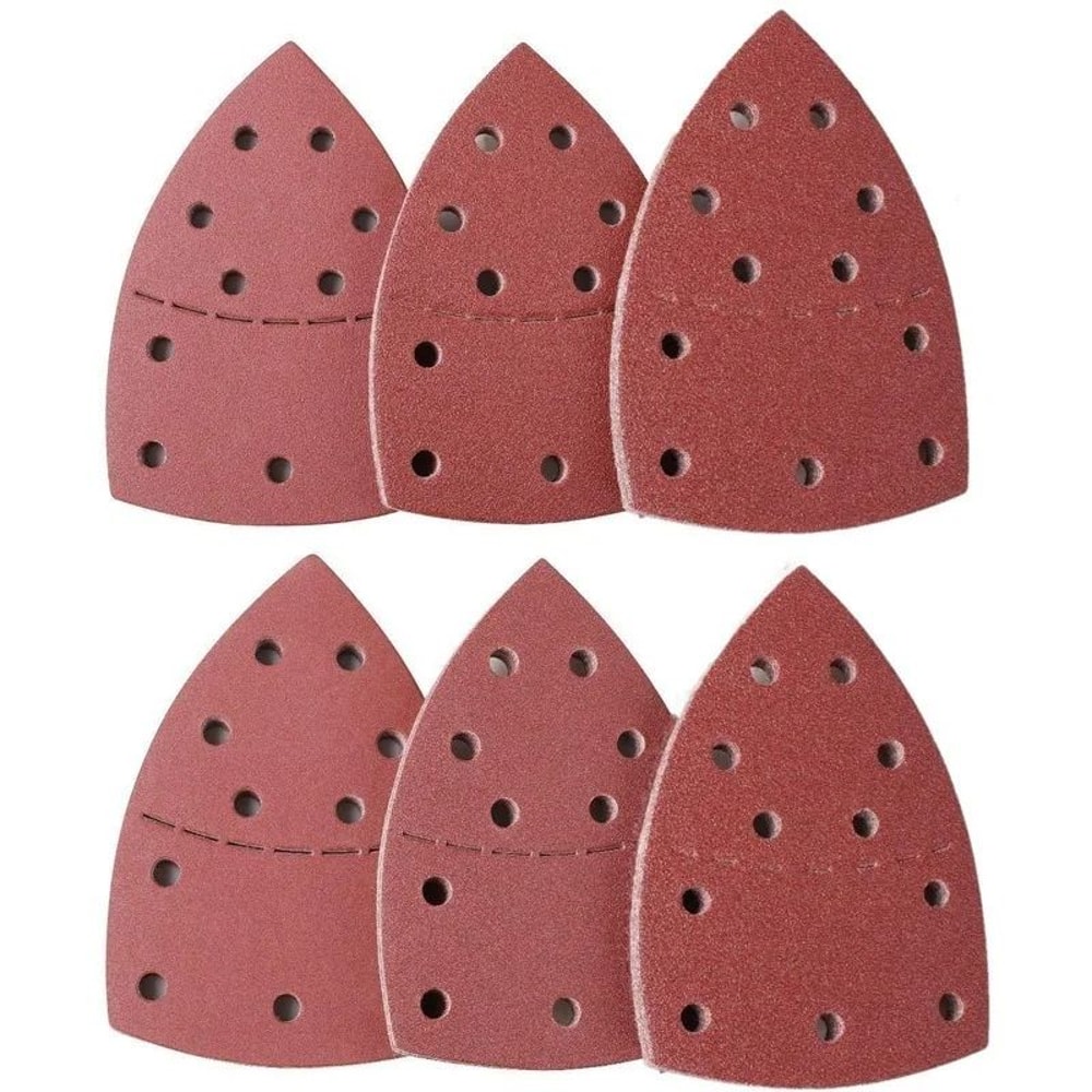 Triangular Detail Sandpaper Set 11Hole 402000 Grit Hook Loop Sheets For Mouse Sander MultiPack 0