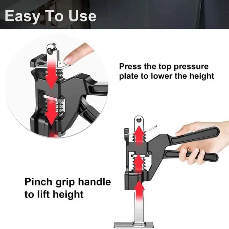 2 Pcs LaborSaving Arm Jack Lifter HeavyDuty Door Cabinet Panel Tool Height Adjuster For Drywall 3