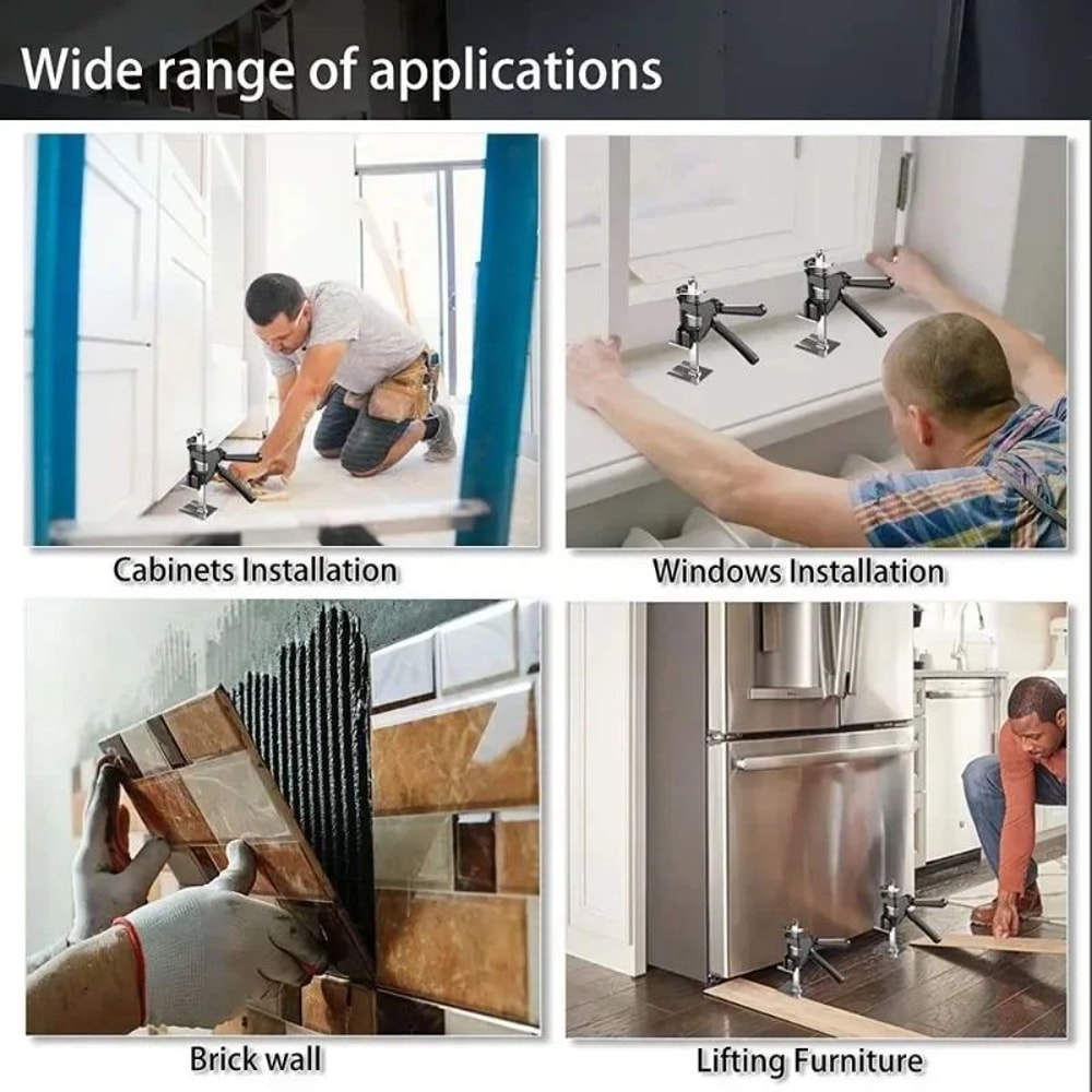 2 Pcs LaborSaving Arm Jack Lifter HeavyDuty Door Cabinet Panel Tool Height Adjuster For Drywall 5