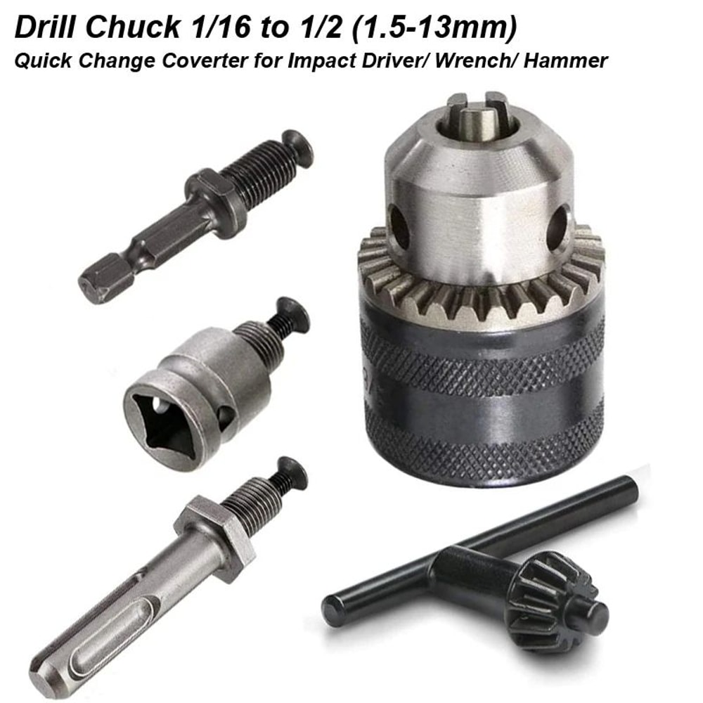 SDS To 12 In 20UNF Chuck Adapter Quick Change 14in Hex Impact Driver Converter 1513mm Drill Chuck 4