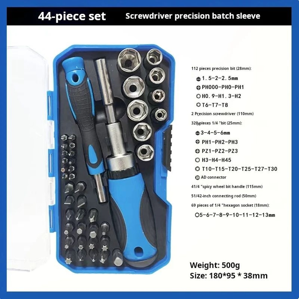 Mini Ratchet Screwdriver Bit Kit Cross Hex MultiTool Set Compact Socket Head Driver For DIY Repai 6
