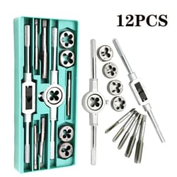 m3–m12 tap and die set – alloy steel metric threading tool kit for internal & external threads | precision thread repair