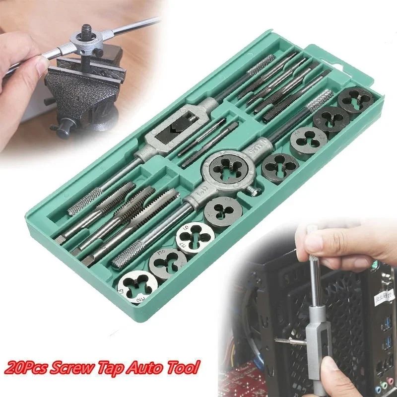 M3M12 Tap And Die Set Alloy Steel Metric Threading Tool Kit For Internal External Threads Precis 1