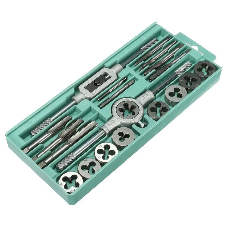M3M12 Tap And Die Set Alloy Steel Metric Threading Tool Kit For Internal External Threads Precis 4