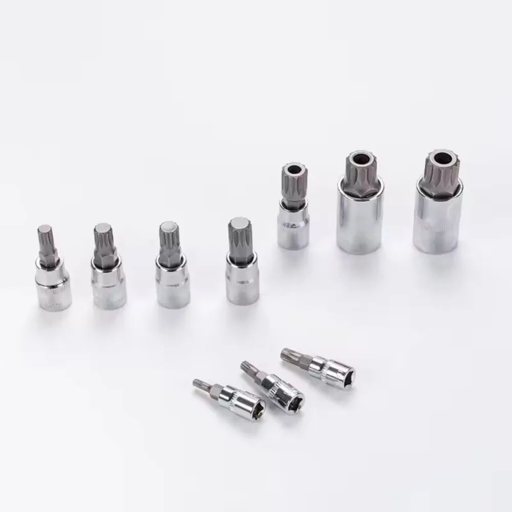 10PCS Triple Square Spline Bit Socket Set M4M18 TamperResistant XZN Driver Bits For Auto Repair 4