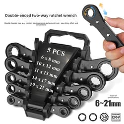 double-ended reversible ratchet wrench – open & box spanner two-way fast wrench | labor-saving auto repair hand tool