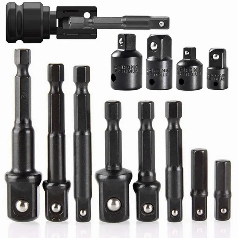 Impact Socket Adapter Reducer Extension Set DrilltoSocket Converter For HighSpeed Nut Driving Qui 0