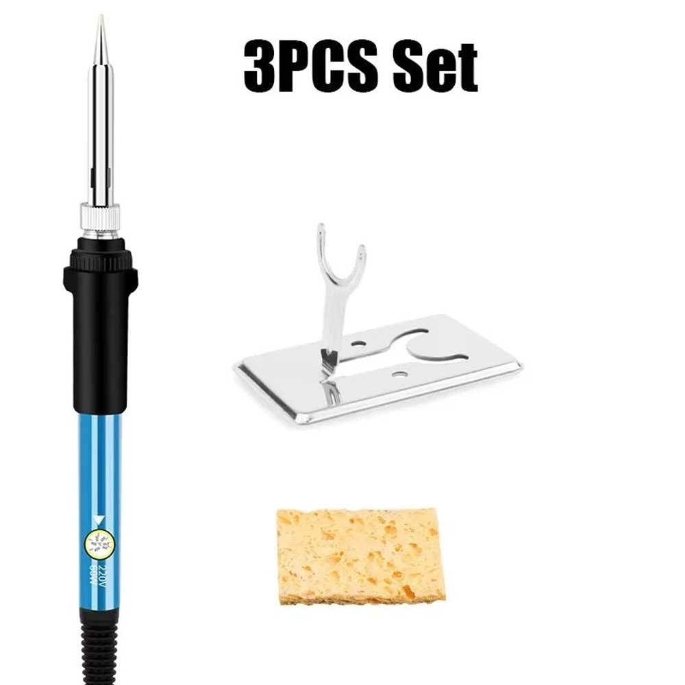 Adjustable Temperature Soldering Iron Kit 60W 110V220V Electric Solder Tool Set For Electronics Re 8
