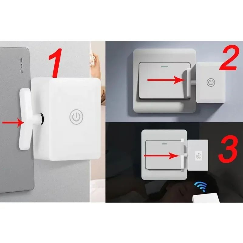USB Rechargeable Smart Switch Button Pusher Wireless Remote Control Light Switch Turner For HandsF 4
