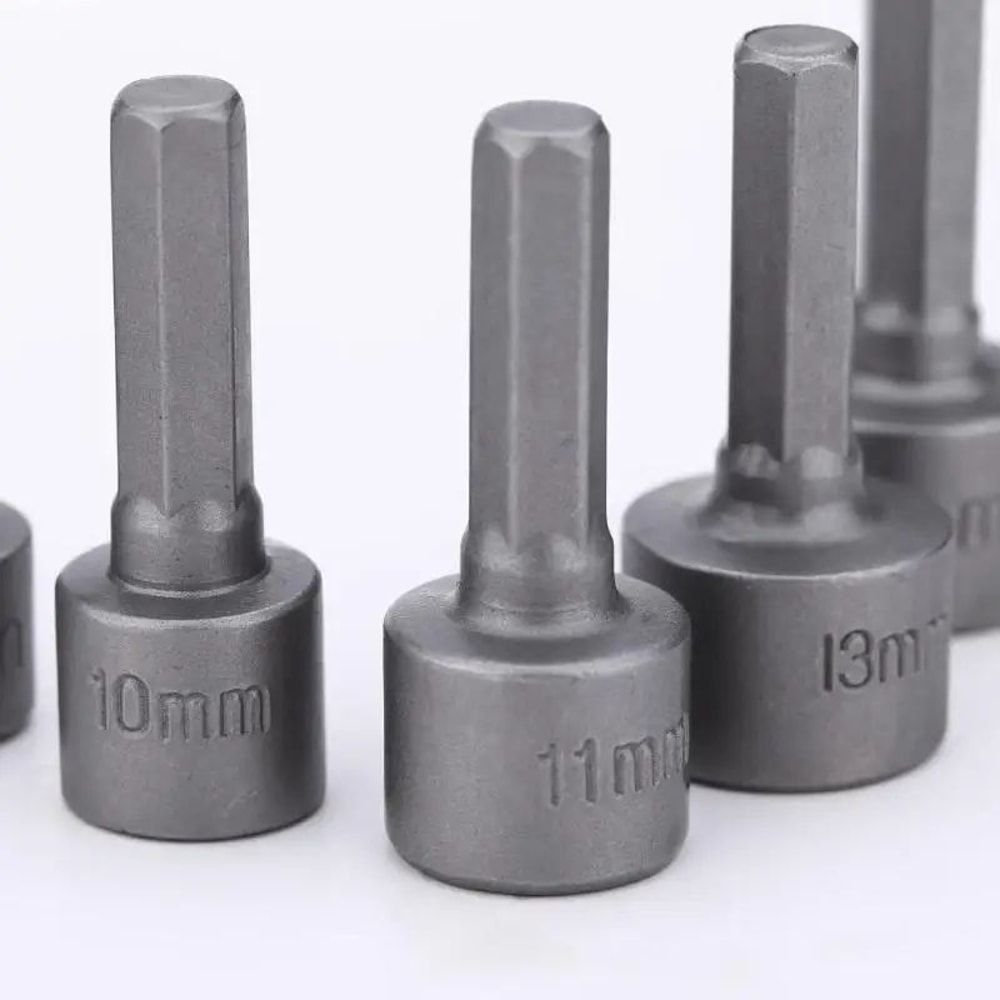 914 Pcs Hex Socket Nut Driver Set Magnetic Sleeve Drill Bit Attachments For Fast Bolt Nut Tighten 3