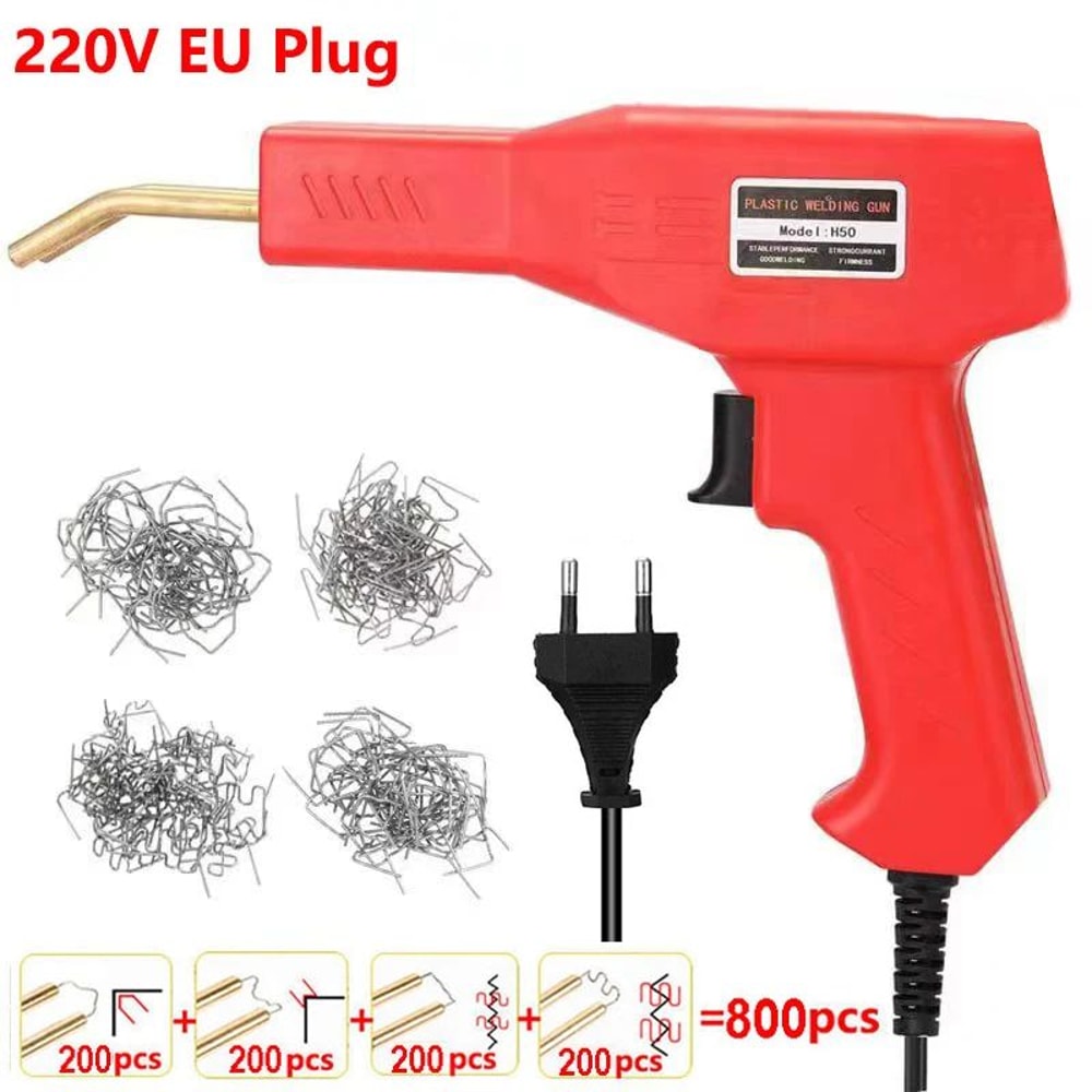 220V EU Plastic Welding Hot Stapler Bumper Crack Repair Kit With Welding Staples For Fast Strong P 4