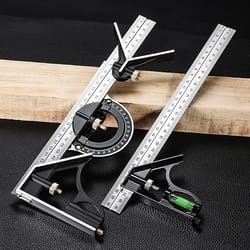 300mm adjustable combination square protractor ruler - right angle measuring tool for woodworking diy marking