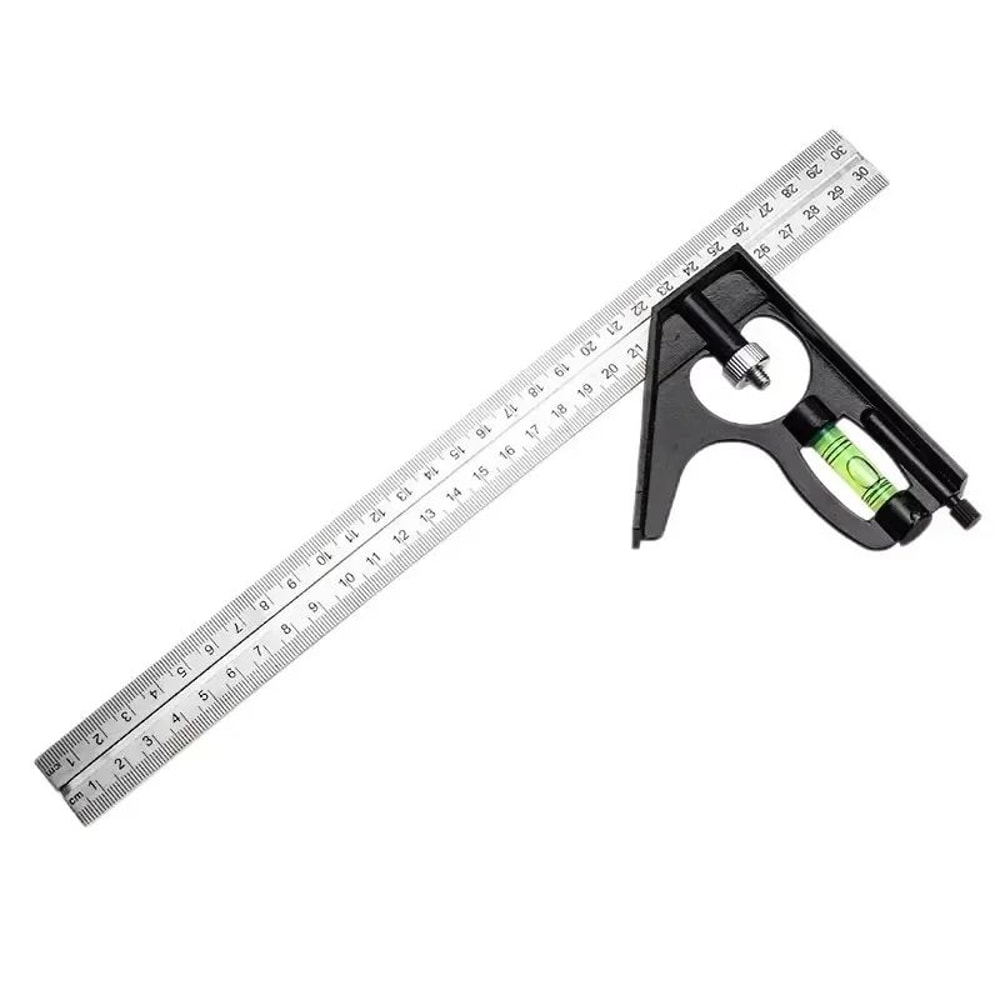 300mm Adjustable Combination Square Protractor Ruler Right Angle Measuring Tool For Woodworking DI 7