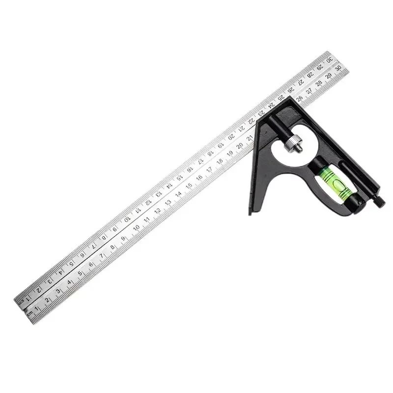 300mm Adjustable Combination Square Protractor Ruler Right Angle Measuring Tool For Woodworking DI 7