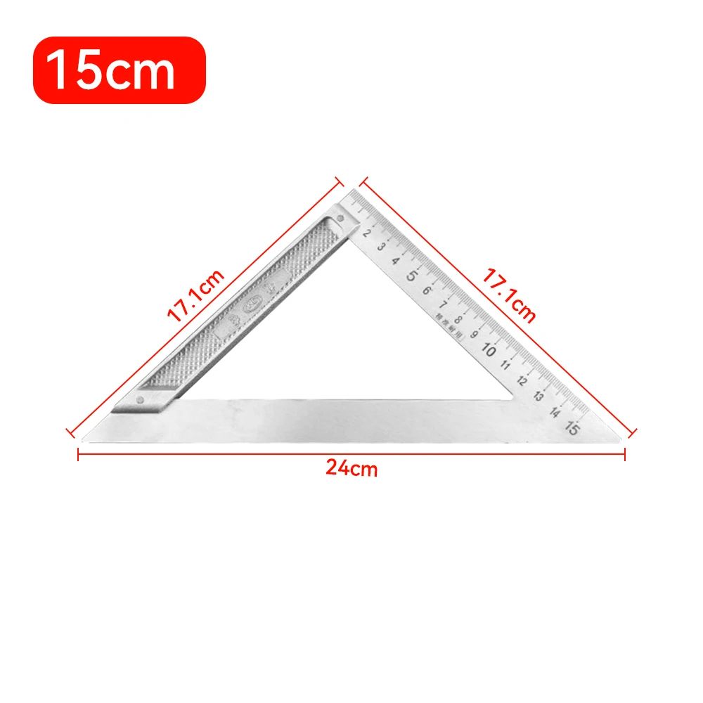 90 Aluminum Alloy Square Ruler Right Angle Woodworking Measuring Tool Steel Turning Ruler Gauge Fo 6