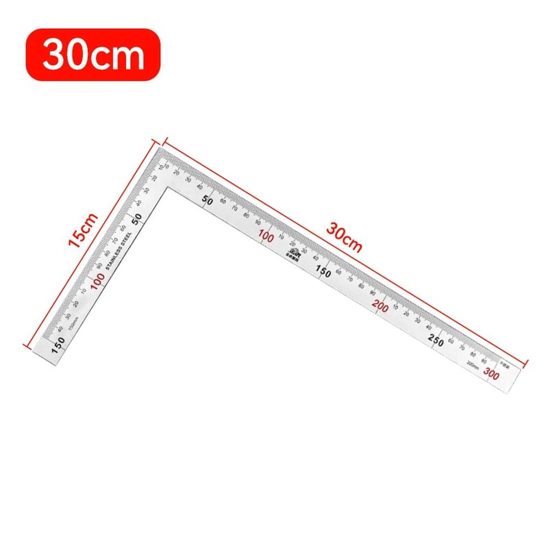 90 Aluminum Alloy Square Ruler Right Angle Woodworking Measuring Tool Steel Turning Ruler Gauge Fo 8
