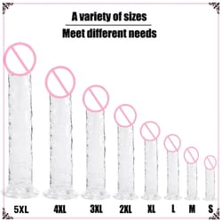 reusable male enhancer ring & realistic suction cup massager, soft jelly silicone toy for stamina & pleasure